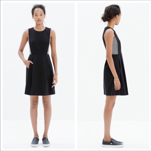 Madewell Abroad Dress Black Pointe Knit Sz 2 - Picture 9 of 9